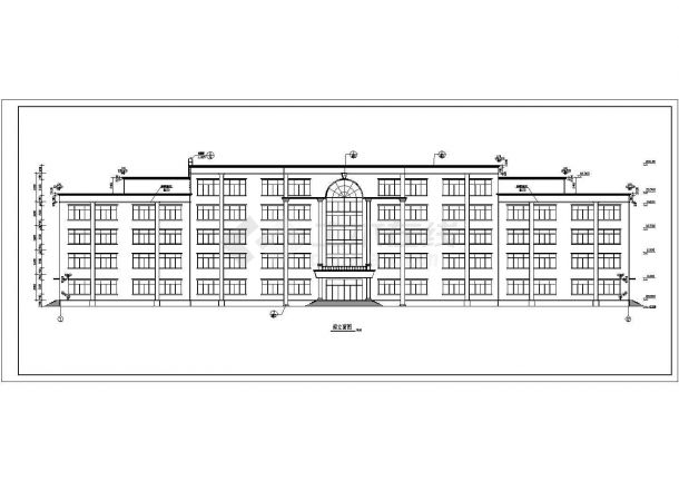 某中学五层框架结构教学楼建筑设计施工图-图二