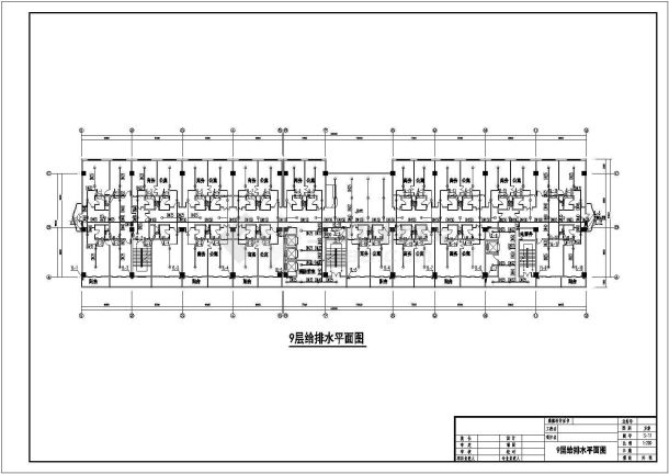 某十二层酒店给排水消防施工平面图-图一
