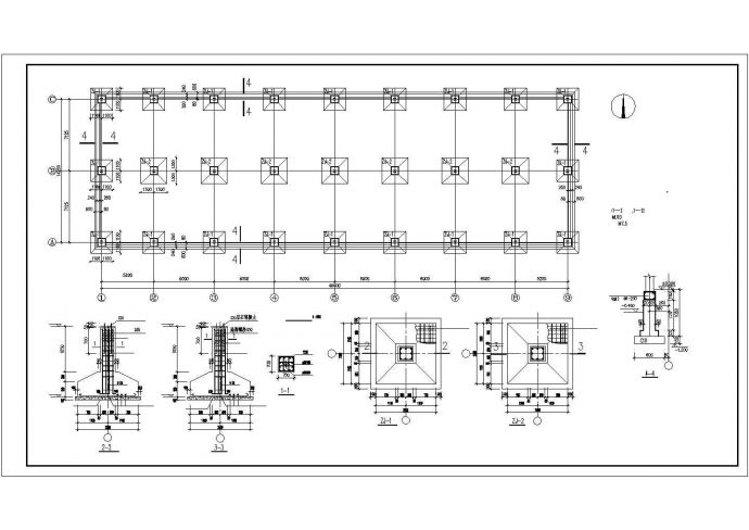 某14米地上两层钢框架宿舍结构设计图（8度抗震）_图1