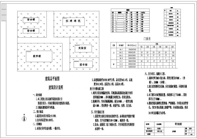 某4109㎡五层砌体结构学校宿舍楼毕业设计计算书及图纸_图1