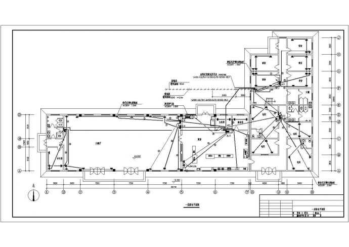某地上二层框架结构食堂宿舍楼电气施工图纸（三级负荷）_图1