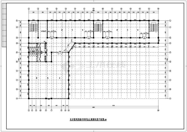 四层框架结构中学学生公寓楼毕业设计（含建筑图、结构图、计算书）-图二