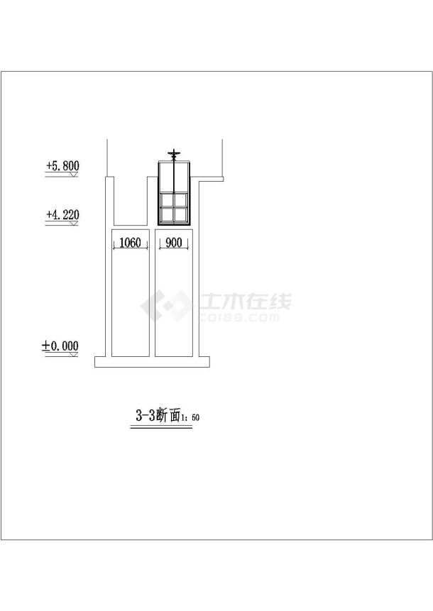 [内蒙古]某污水处理厂工艺施工设计图纸（生化污泥池、曝气生物滤池、鼓风机房）-图一