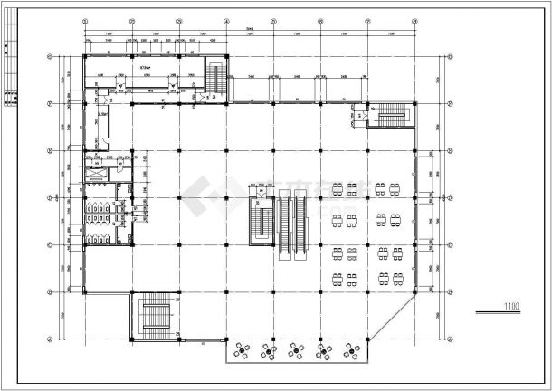 沈阳某框架结构中型商场建筑结构图（含建筑，结构设计说明）-图一