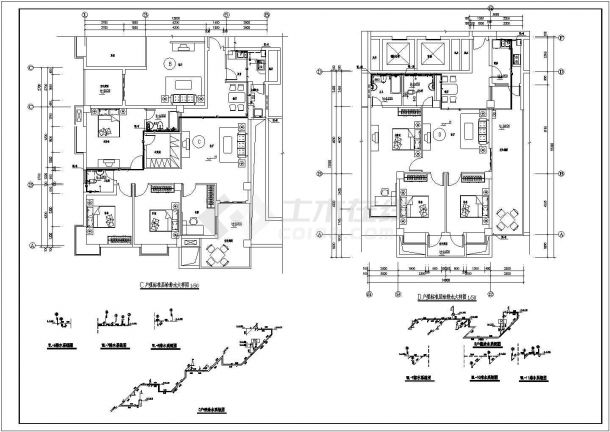 某12层商住楼给排水设计施工图纸-图二