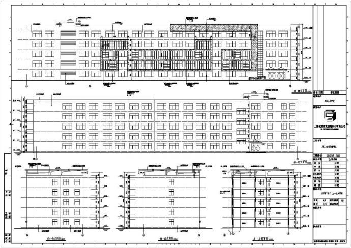 周口某卫校五层框架结构教学楼建筑设计施工图_图1
