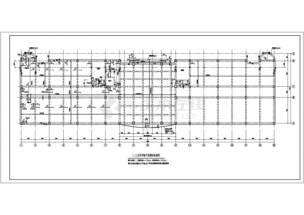 某四层框架条形基础办公楼结构设计施工图（6度抗震）-图二