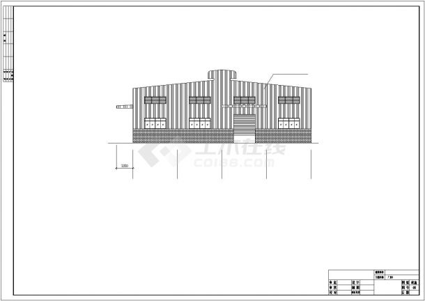 某25m跨单层轻钢厂房建筑结构设计图（含钢结构设计总说明）-图一