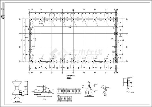 某地24米排架厂房全套结构设计施工图-图二