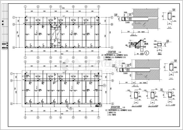 某地二层砌体结构办公楼全套结构施工图-图一