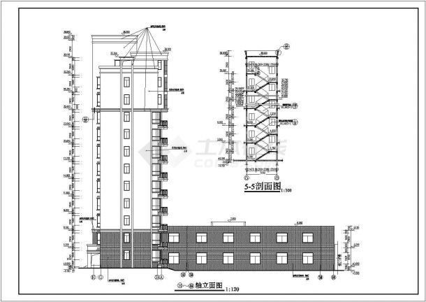 某地11层剪力墙结构商住楼建筑设计方案图-图一