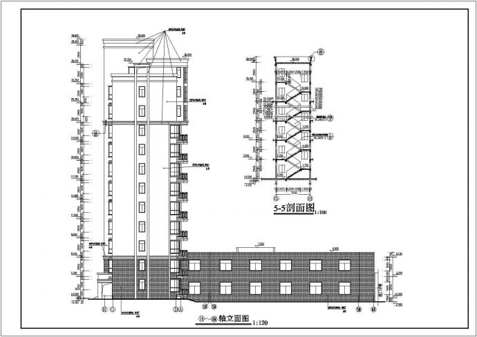 某地11层剪力墙结构商住楼建筑设计方案图_图1