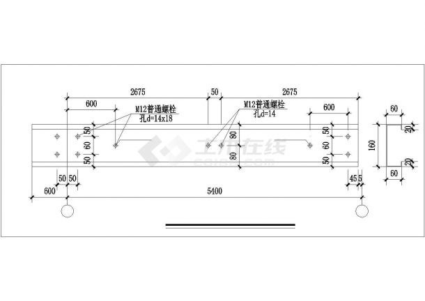 安徽某成品库15米跨单层钢结构建筑结构图-图一