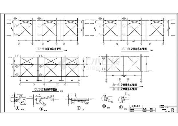新津县某设备厂24米跨单层门式刚架生产车间建筑结构图-图二