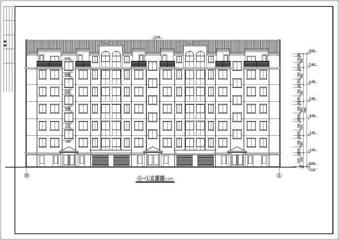 某六层单元式住宅楼建筑设计施工图_图1