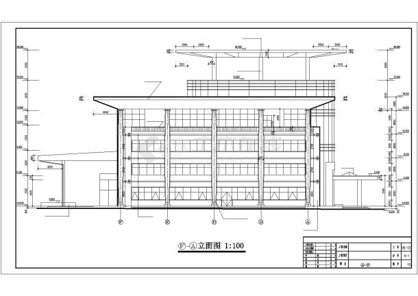 天津某地上五层框架结构客运站建筑结构图（桩基础，桁架）-图二