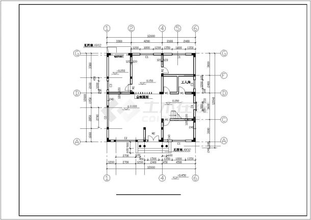 某三层砌体结构别墅建筑结构全套施工图（8度抗震）-图一