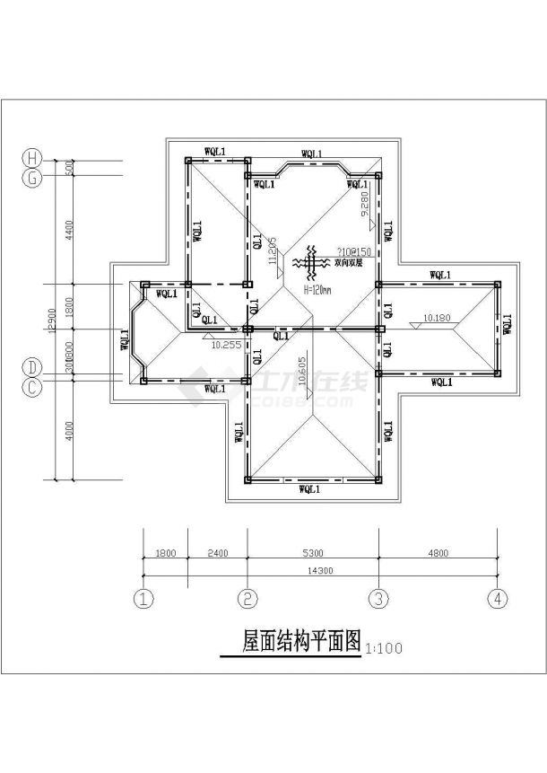 某三层砖混别墅全套建筑结构设计图（含建筑，结构设计说明）-图二