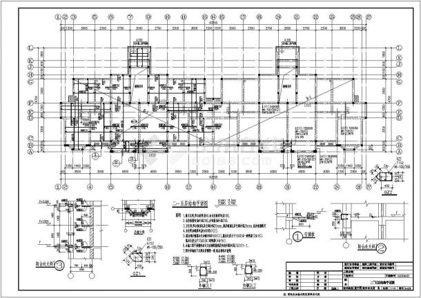 某住宅小区六层砖混住宅结构设计施工图-图二