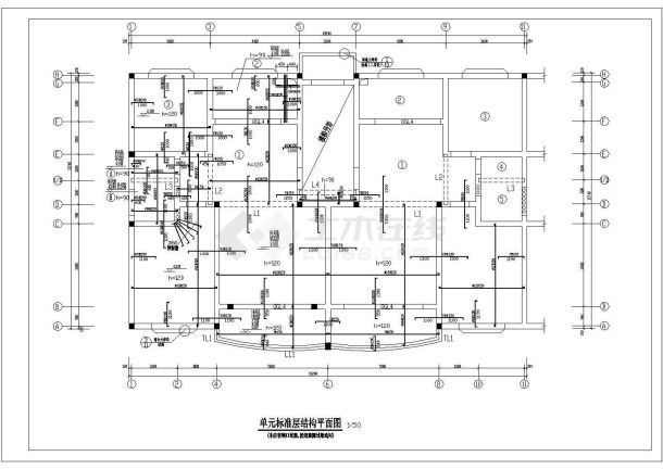 某六层砌体结构砖混住宅结构设计施工图-图二