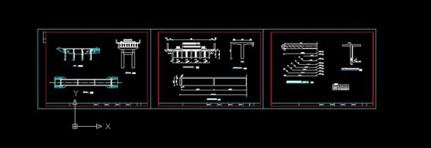 桥梁上部结构图、钢筋图-图一