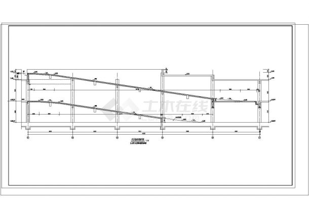 [浙江]框剪结构综合楼汽车坡道节点构造详图-图二