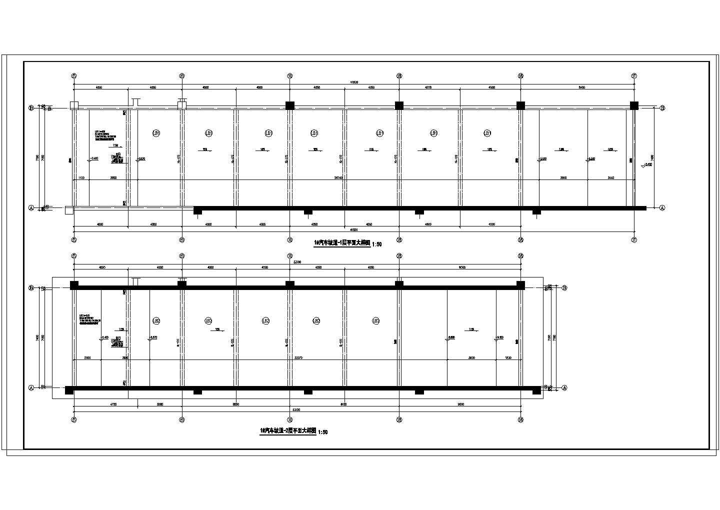 [浙江]框剪结构综合楼汽车坡道节点构造详图