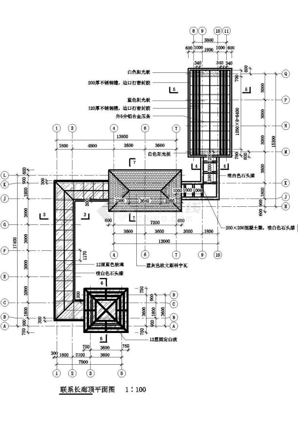 比较常用的4个花架长廊的建筑方案图-图二