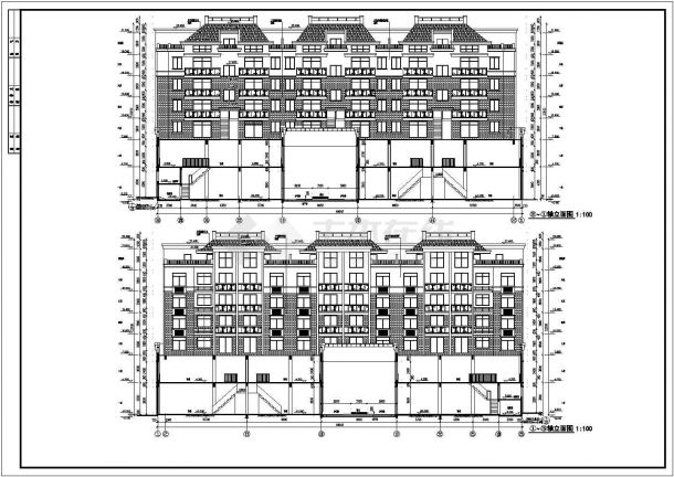 某地多层商业步行街建筑方案设计图-图二