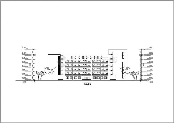 某地六层框架结构综合教学楼建筑设计方案图-图一