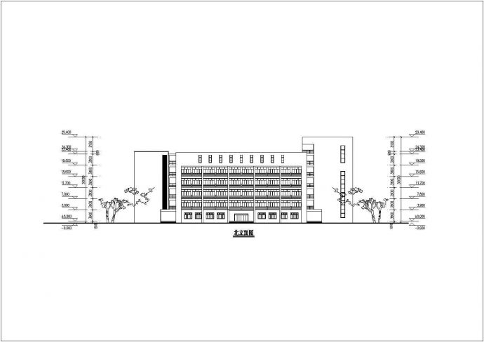 某地六层框架结构综合教学楼建筑设计方案图_图1
