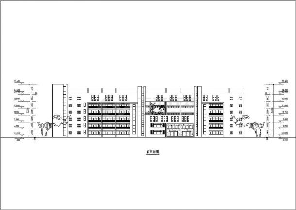 某地六层框架结构综合教学楼建筑设计方案图-图二