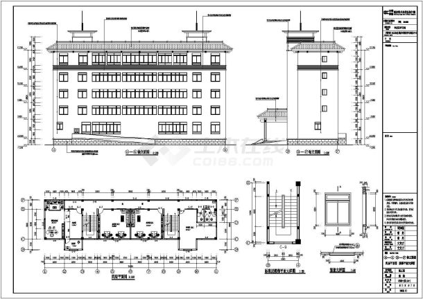 楚雄州五层框架结构办公楼建筑设计施工图-图一