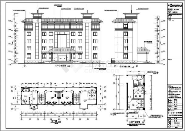 楚雄州五层框架结构办公楼建筑设计施工图-图二