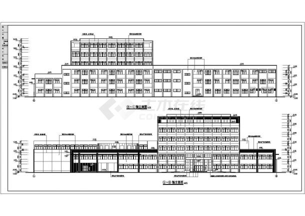 广东某地六层框架结构办公楼建筑设计施工图纸-图二
