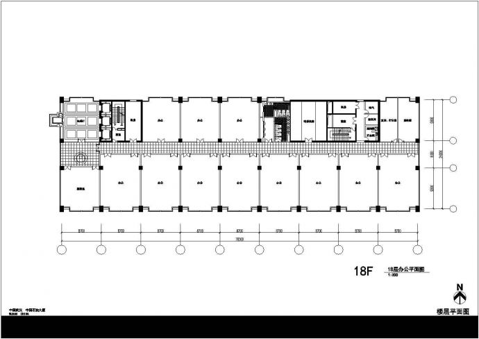武汉某26层框架结构中石油大厦建筑设计方案图纸_图1