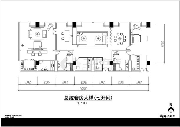 武汉某26层框架结构中石油大厦建筑设计方案图纸-图二
