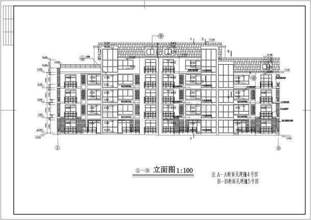 某小区四层砖混结构住宅楼建筑设计方案图-图一