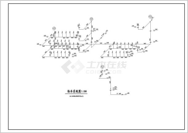 上海某18727㎡四层框架结构中学给排水施工图（高14米）-图二