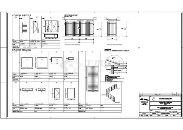 某国外两层砖混结构住宅建筑设计施工图纸-图二