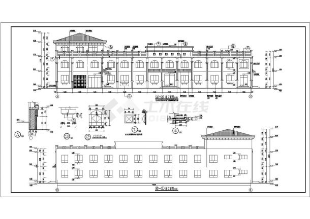 某地2层砖混结构综合楼建筑方案图-图二