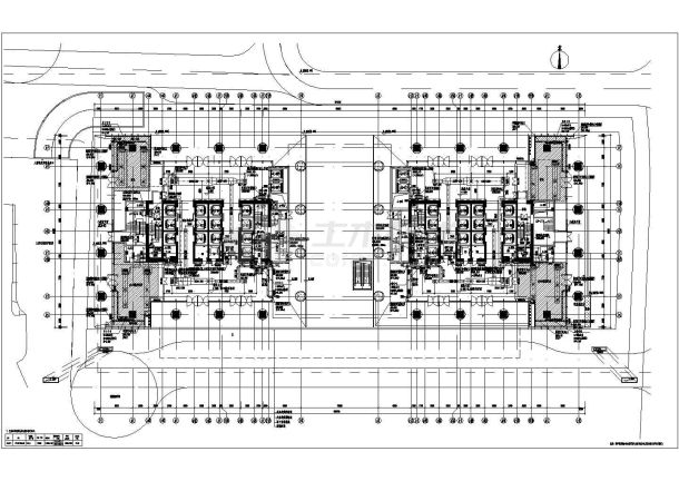 大冲28447㎡三层商务中心暖通施工图图纸归档（含通风系统，空调系统，空调水管系统，防排烟系统）-图一