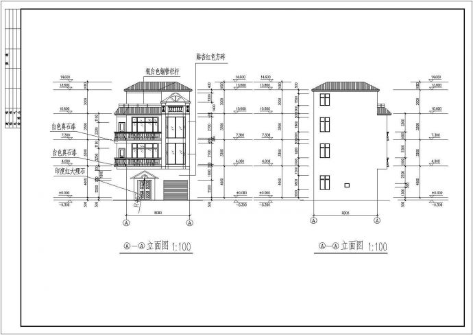 某地四层框架结构私人住宅建筑设计施工图纸_图1