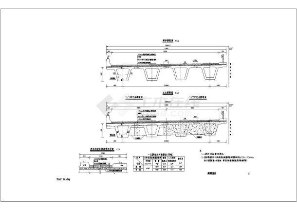 某一高速公路连续箱梁-25m跨径（斜交角度15度)-图一