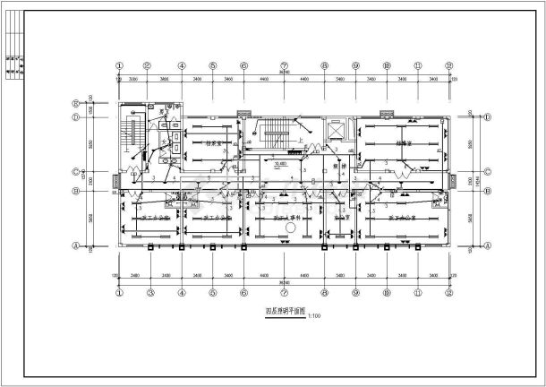 某单位三层办公楼强弱电设计施工图-图一