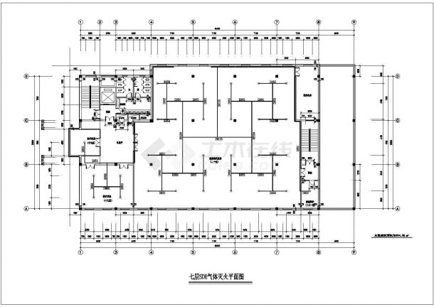 八层办公楼SDE气体自动灭火系统工程设计施工图纸（含设计说明）-图二