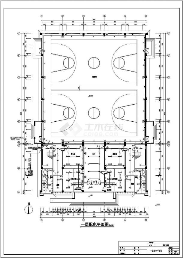 [安徽]某2897㎡三层大学体育馆水电施工图纸（含设计说明）-图二
