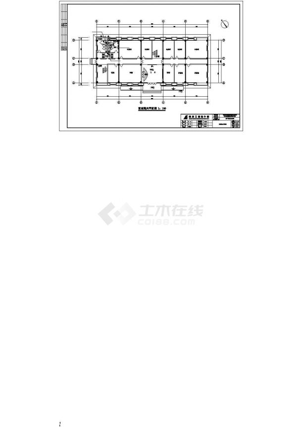 [湖南]工厂综合服务建筑空调通风系统设计施工图（多种建筑型式）-图一
