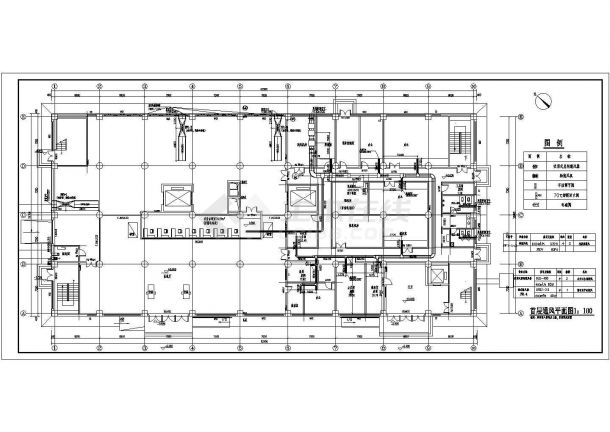 [山西]14878㎡六层现代大型火车站工程空调通风及防排烟系统设计施工图（含采暖设计）-图一