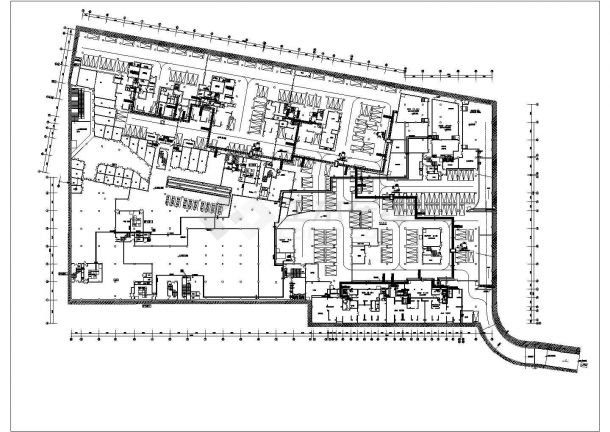 四层商场购物中心空调通风排烟系统设计施工图-图一